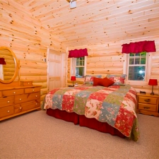 Half Log Siding Bedroom