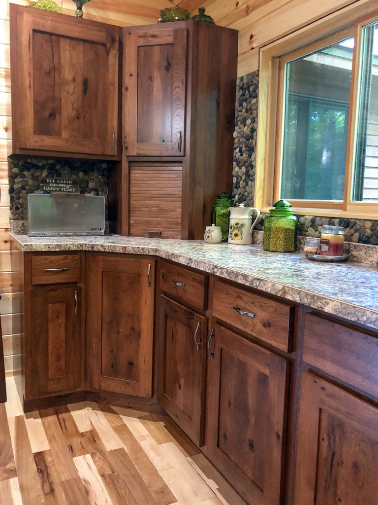 Custom Stained Hickory Cabinetry