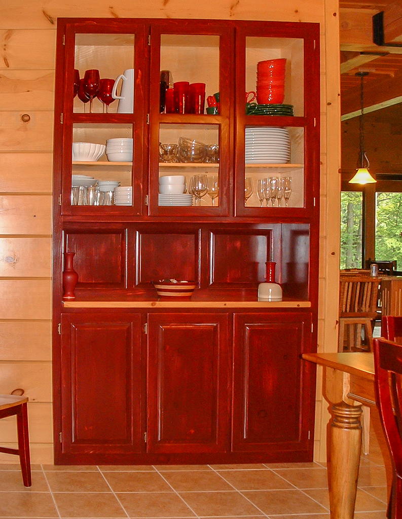 Custom Stained White Pine Hutch