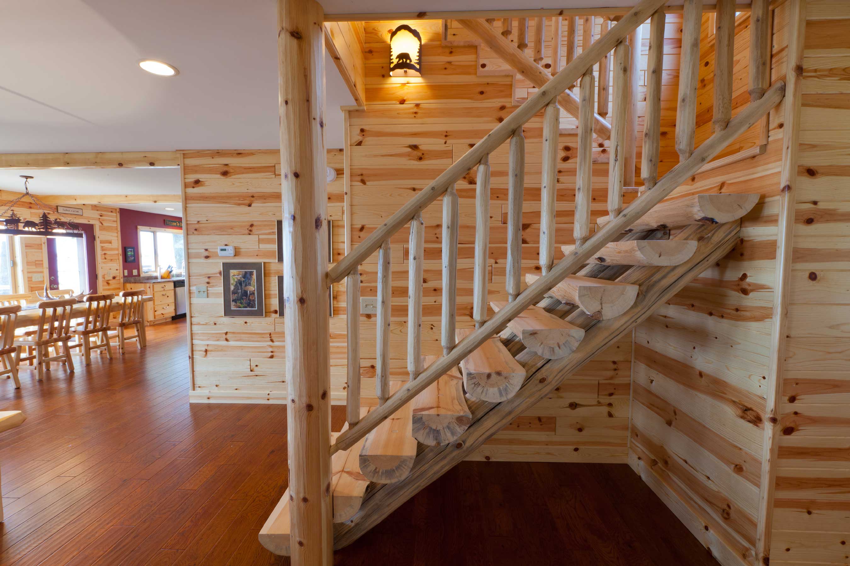 weathered knotty pine paneling