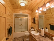 Knotty Pine Paneling Bathroom