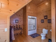 Knotty Pine Paneling Bathroom w/Stain