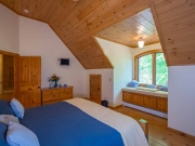 1x8 White Pine Paneling Ceiling Bedroom w/Stain