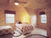 knotty pine bedroom