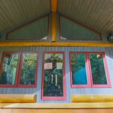 She Shed Exterior in Reclaimed Barn Wood Look