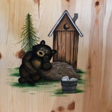 Bear-Outhouse-Painting