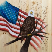 Painted-Door-Bald-Eagle