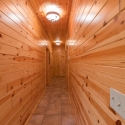 Prefinished Knotty Pine Paneling in Hallway