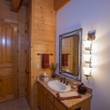 White Pine Paneling Bathroom