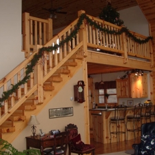 Knotty Pine Timber Stair System