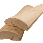 3x8 Half Log Siding