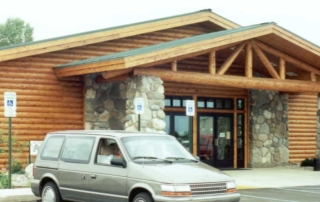 Storefront with Log Siding