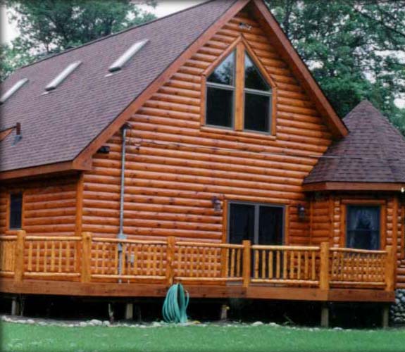 log sided home