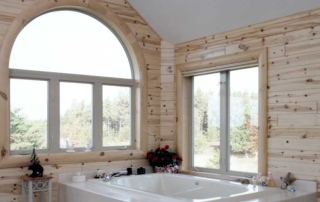 2x6 knotty pine log trim