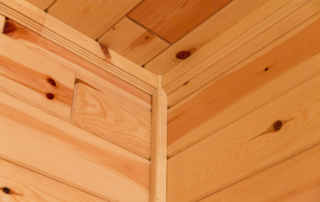 knotty pine ceiling trim
