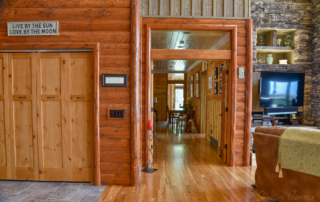 Weathered Gray Barn Wood and 2x8 Stained Log Siding