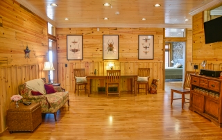 knotty pine paneling office