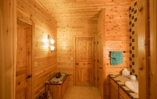 1x6 Prefinished Cedar Paneling Bathroom & Cedar Vanity