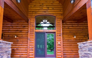 3x10 Pine Log Siding Entrance way