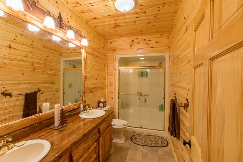 Interior Pine Paneling for Bathroom Renovation 