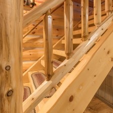 log railings stair systems