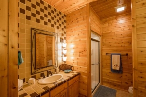 Cedar Paneling on Bathrooms