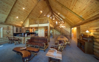 Traditional log cabin foundation
