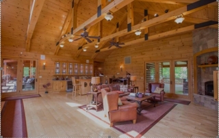 How to make interior walls look like log cabin
