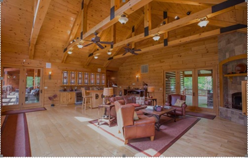 How to make interior walls look like log cabin