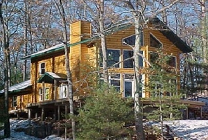 Knotty pine paneling