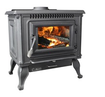 wood-burning stove for your log siding home
