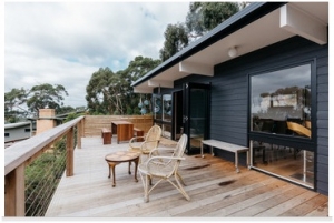 log cabin decking designs