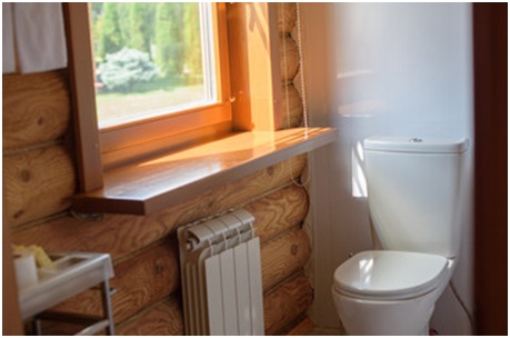 Full Bathroom for Log Siding Cabins
