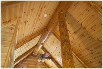 Log Cabin Exposed Rafters