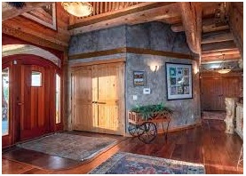 Log Home Foyer