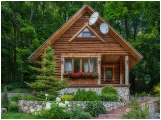 Log Home Entryway