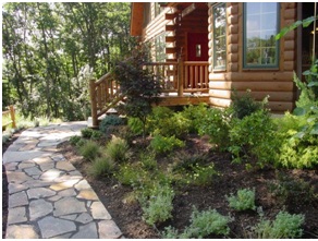 Log Home Front Entryway