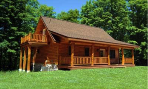 log cabin roof covering