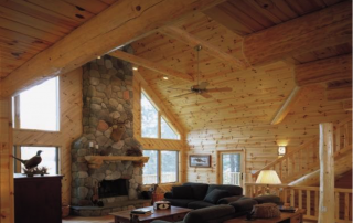 half log mantels