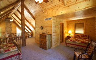 faux log paneling interior