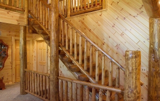 Log Home Stairways