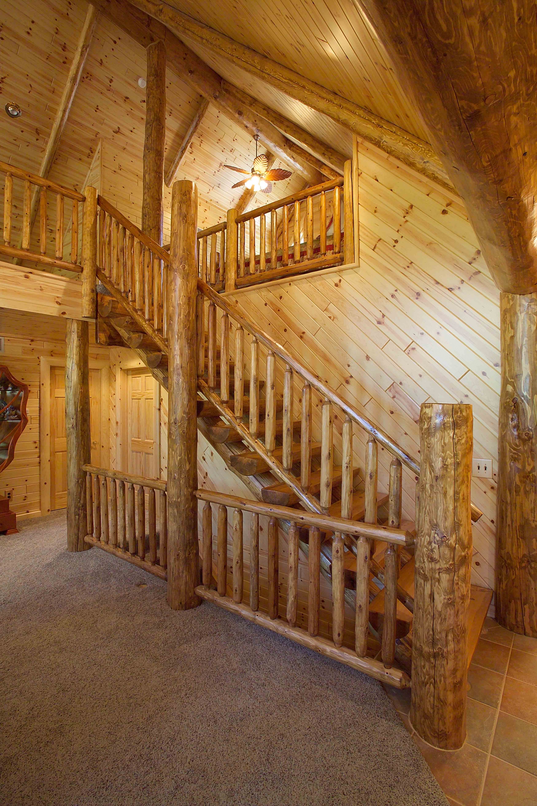 Log Home Stairways