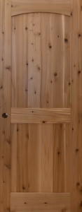 Knotty Cedar Door Flat Arched-Top 2 Panel