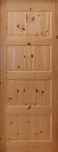 Knotty Pine Door Raised 4 Panel Mission