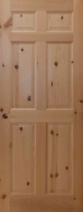 Knotty Pine Door Raised 6 Panel